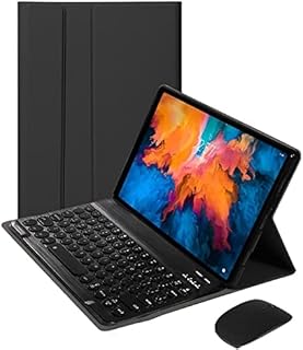 SZAMBIT Capa para Xiaomi Redmi Pad 10.6,com Destacável Teclado Bluetooth Sem Fio,Teclado Redondo Fofo com Mouse,Português (Redmi 10.6,Estilo Preto 1)