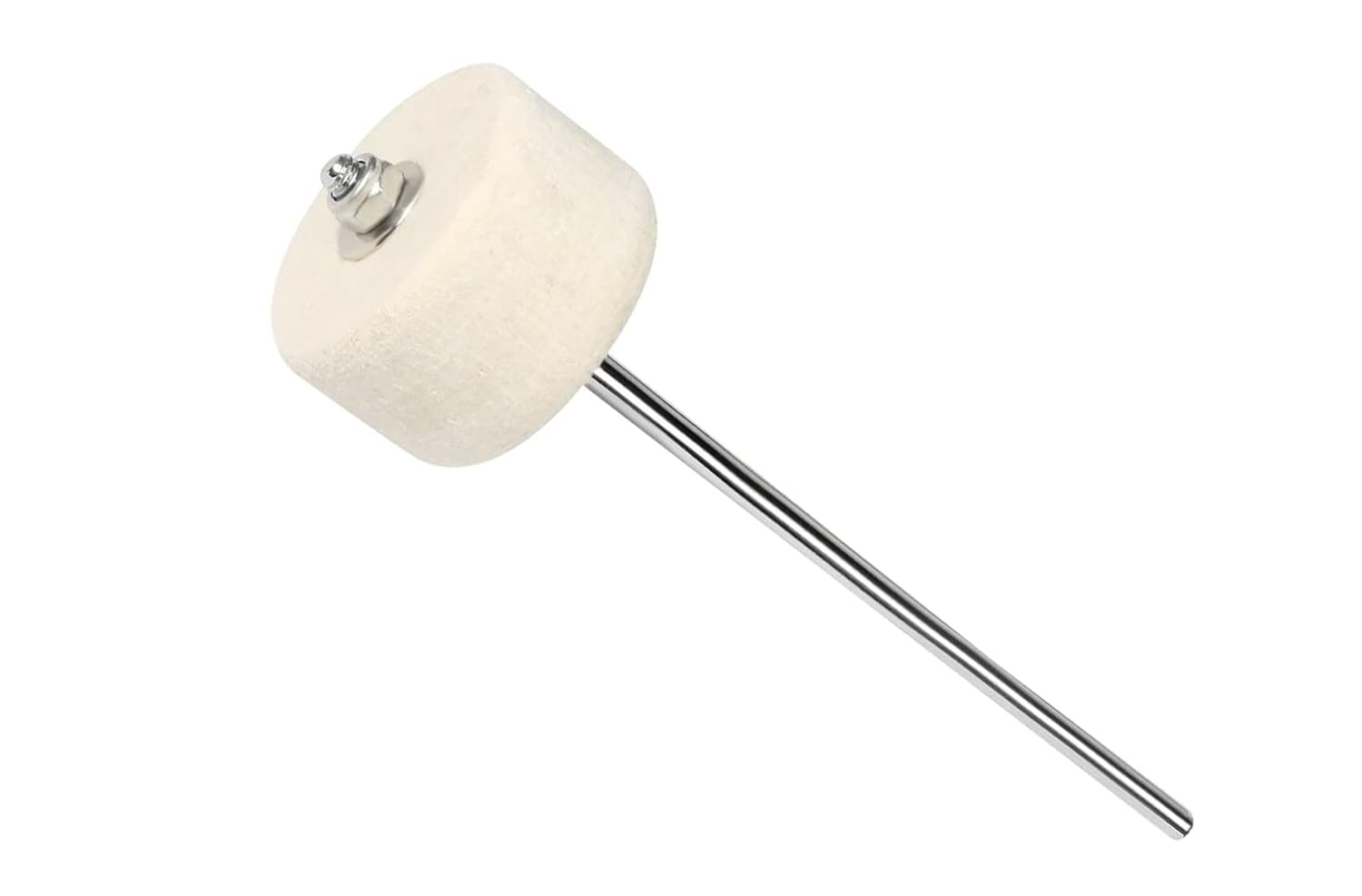 Softline Pro SP DB-WH White Felt Bass Drum Beater Drum Pedal Beater Kick Drum Foot Pedal Beater for Drum Percussion Instrument Accessory Large Felt Beater (White)