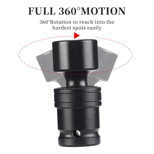 Image of 1 /2 inch Universal Joint Socket.1 /2-Inch Drive Shallow Impact Universal Joint Swivel Socket.Chrome Molybdenum Steel.6 Point, Metric 23mm