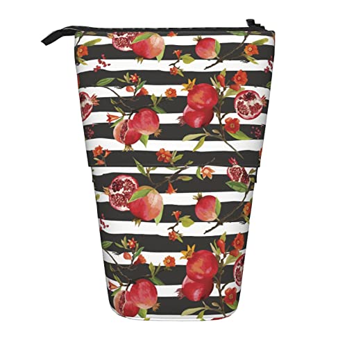 Astuccio telescopico per penne con motivo melograno astuccio per cancelleria ufficio cosmetici Come mostrato Taglia unica Zaino per la scuola rosso