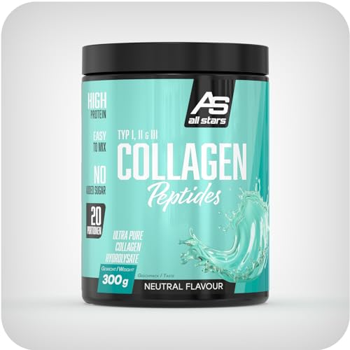 ALL STARS TYP I, II & III COLLAGEN PEPTIDE – das Eiweißsupplement für Haut, Haare, Nägel, Gelenke und Sehnen