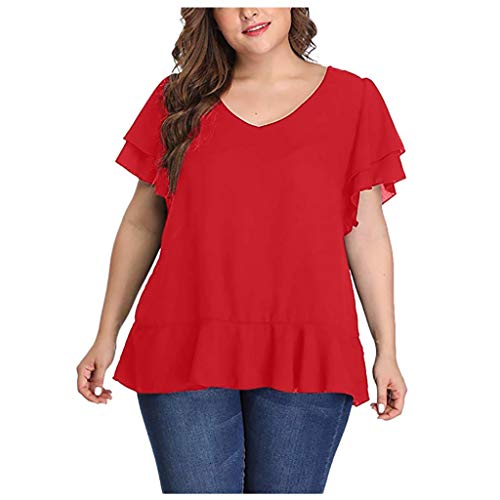 Plus Size Blouses for Women Tie-Bow Neck Striped Blouse Long Sleeve Shirt Splicing Office Work Shirts Tops Red