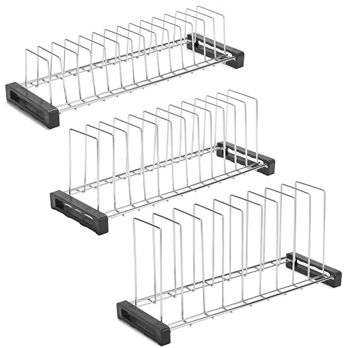 Image of Stainless Steel Plate Rack for Kitchen | Dish & Plate Stand Organizer | Rust-Resistant Countertop Plate Holder with Stable Base | Space Saving Design (Small 14 Slot /Medium 12 Slot /LARGE 9 Slot)