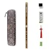 C Key Dizi Bitter Bamboo Flute for Beginners with Free Membrane & Glue & Protector Set Traditional Chinese Instrument(Key of C/Bitter Bamboo)