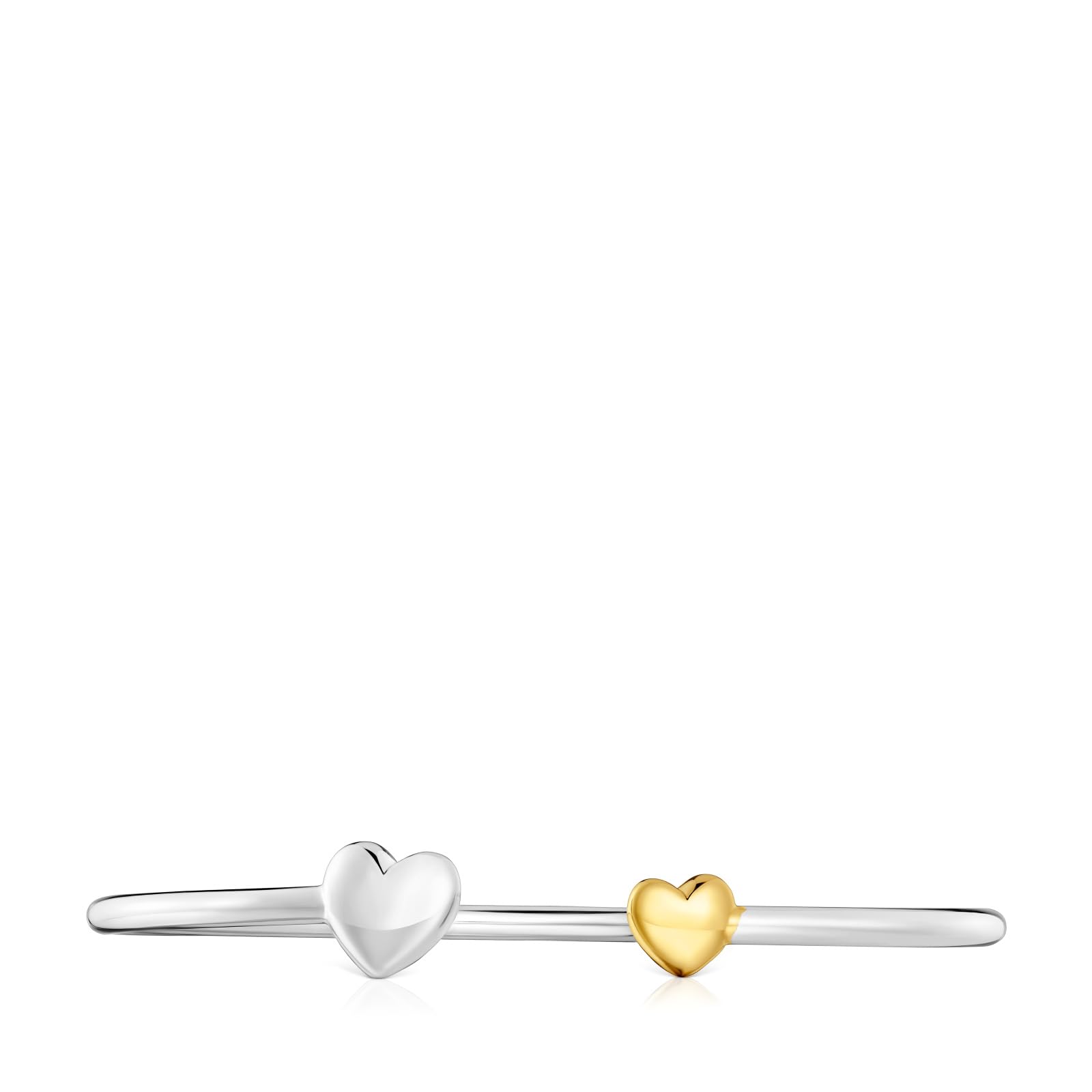 TOUS Pulsera Esclava para Mujer con Motivo de Corazón Bicolor, Colección My Other Half