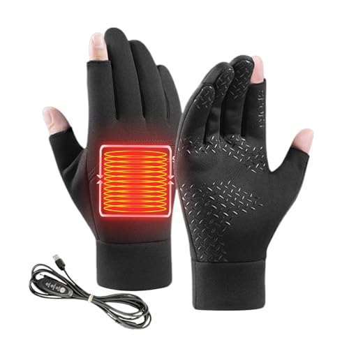 Birtern Guantes térmicos para hombre | Guantes de esquí con calefacción para hombres y mujeres, guantes de calefacción USB para esquí, snowboard, ciclismo, correr, al aire libre, trabajo, conducción
