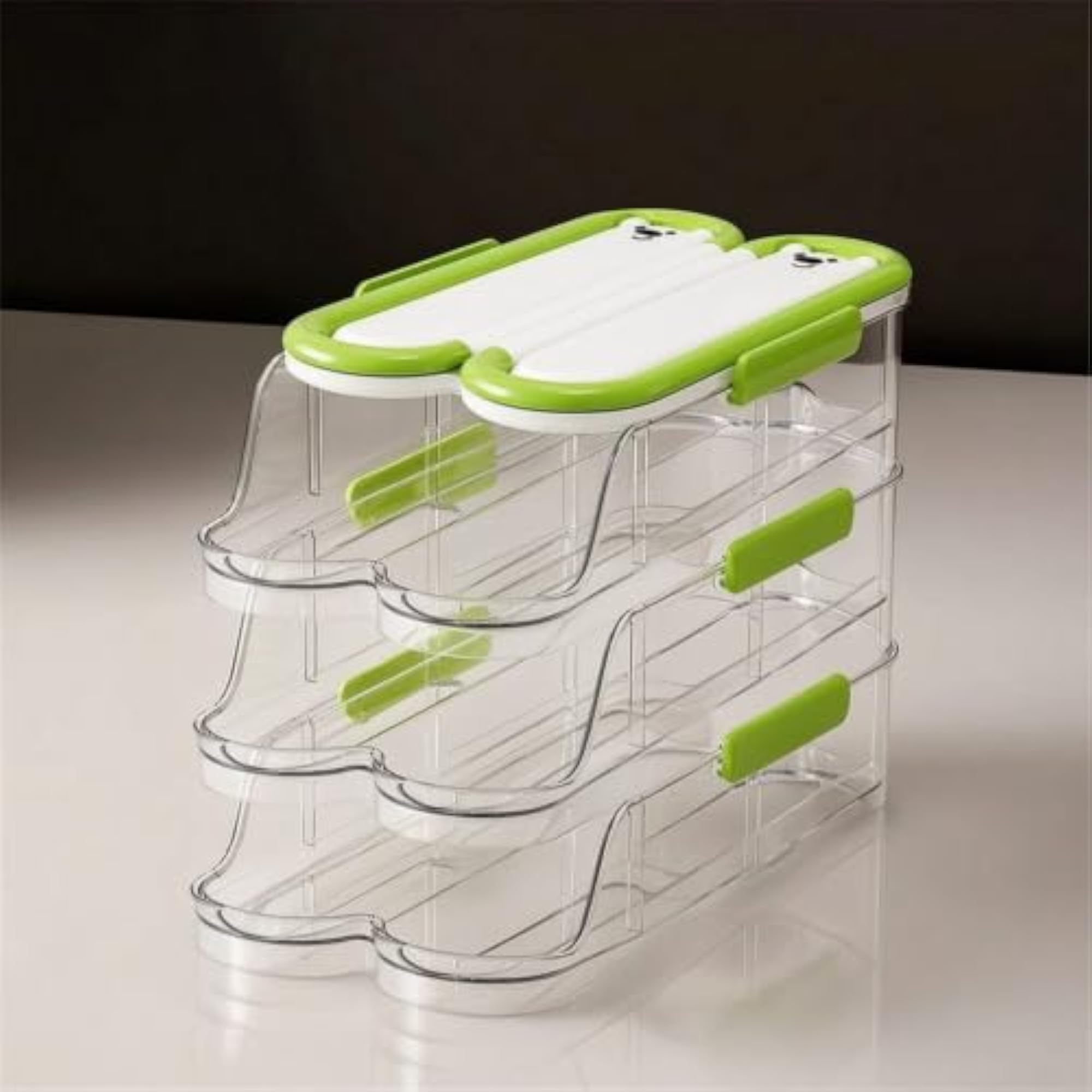 Three-Layer Egg Storage Box Stackable Egg Storage Container with Lid