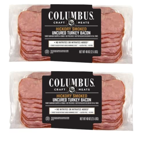 Columbus Hickory Smoked Uncured Turkey Bacon Turkey