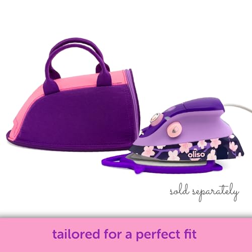 Image of oliso Yaya Han x Mini Iron Carry Bag for M2Pro and M3Pro | Polyester Felt Travel Case, Quilting Retreat Storage, Compact Sewing Accessories, Heavy-Duty Zipper