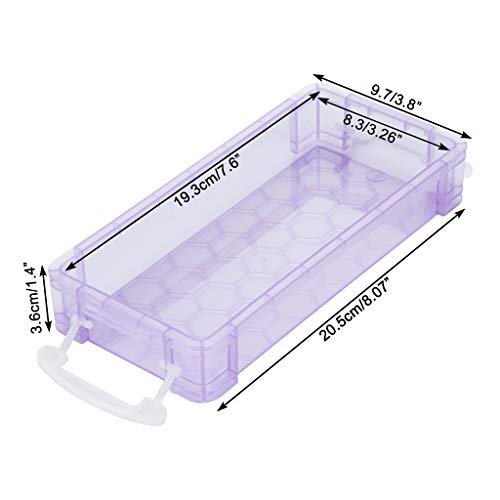 SUMNACON 6 ks stohovatelných boxů na tužky kancelářské potřeby na psací stůl, organizér na psací stůl, psací potřeby, malířské potřeby akvarelové tužky kreslicí nástroje (fialová)