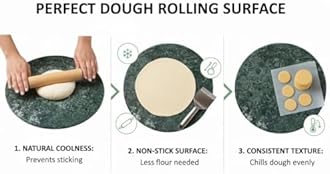 Round Green Marble Serving Board | Natural Stone Platter for Cheese Fruits and Snacks | Elegant Kitchen and Dining Serveware | 30 cm Diameter