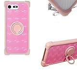 Case for Sony Xperia X Compact Case Compatible with Sony Xperia X Compact Phone Case PC backplane + Silicone Soft Frame Cover [360 Metal Ring, Magnetic Car Mount] TZZH-Fen