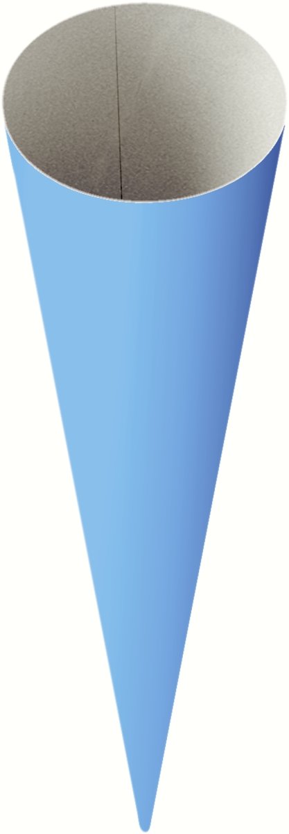 Cornet Écolier Blanc Vide Heyda - Hauteur 70cm Diamètre 19cm - Carton 380g/m²