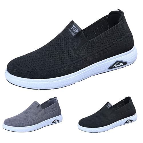 Chaussures de jogging légères et baskets plates en maille respirante pour homme