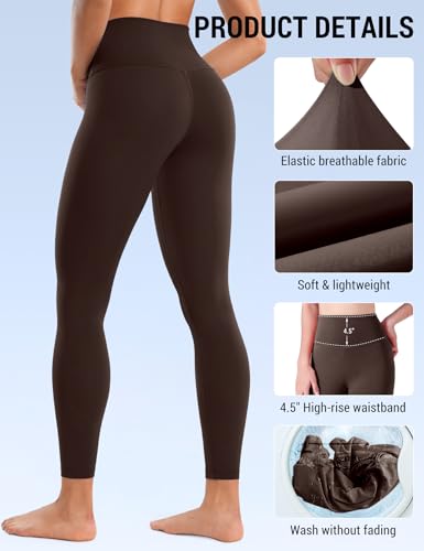 Image of Venzina High Waist Tummy Control Yoga Pants for Women - Super Soft Squat Proof Leggings with 4- Way Stretch for Gym, Running, Yoga & Daily Casual Wear