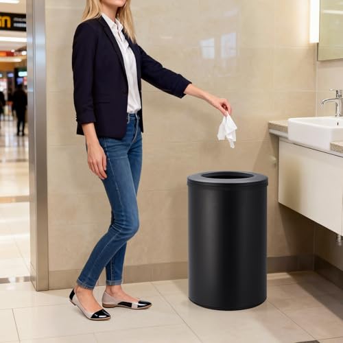 Caneca de Basura Redonda de Acero Inoxidable 40 L miniatura 7