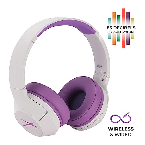 Image of Altec Lansing Kid Safe Noise Cancelling Wireless Headphones 15H Battery, 85dB Volume Limit, Foldable Design Powerful Sound, Active Noise Cancellation Perfect for Kids Ages 7+