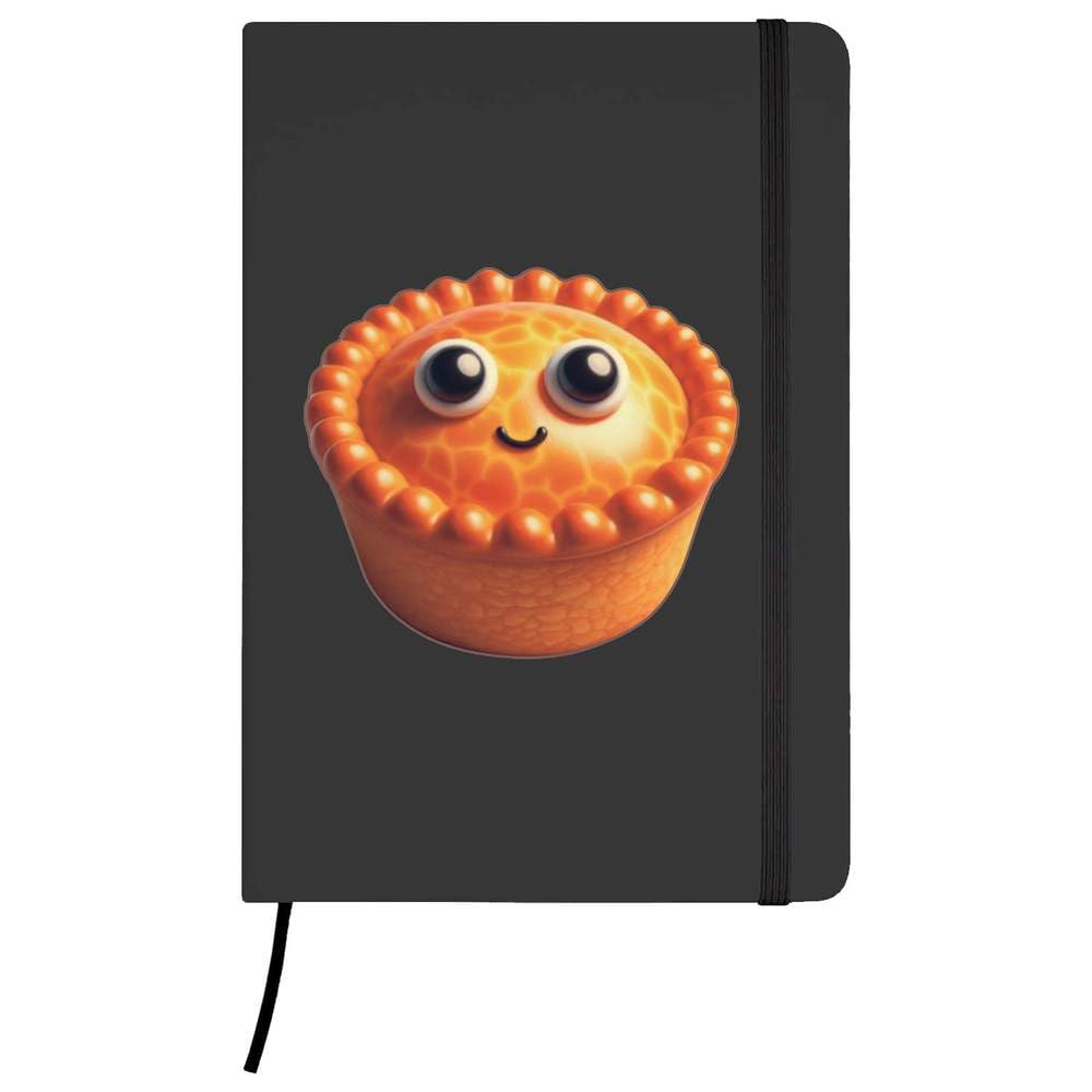 Azeeda 'Funny Face Pork Pie' Ruled Notebook - Black, A5 (NB00087011) — image 1