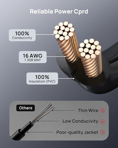 Image of TROND 2 Prong to 3 Prong Extension Cord 1.5ft, Polarized Flat Plug, 3 AC | Low Profile for Behind Furniture, 13A /1625W for Non-ground Socket in Indoor Old House Home Office Kitchen Tight Space, Black