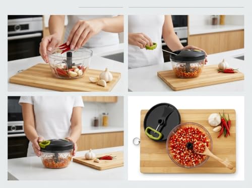 Image of Choose New SK Vegetable Chopper with Chopping Board Combo Pack | Manual Hand Chopper | Food Grade Plastic Cutting Board | Kitchen Fruit & Vegetable Cutter | Easy to Clean | Home Kitchen Tool Set