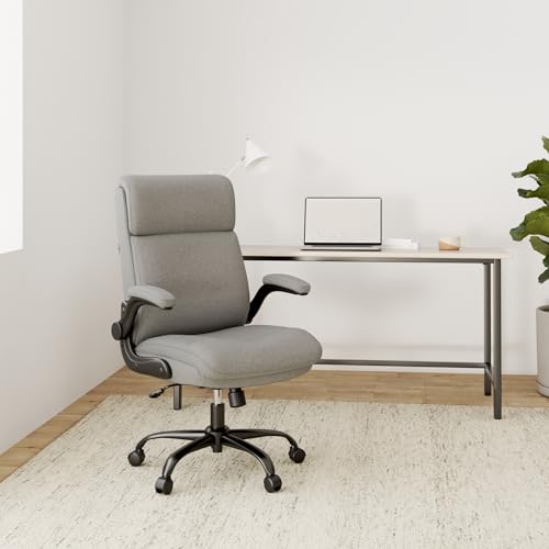 CASTLOVE Bürostuhl Ergonomisch Schreibtischstuhl Chefsessel Mit Gepolsterten Armlehnen Klappbar...