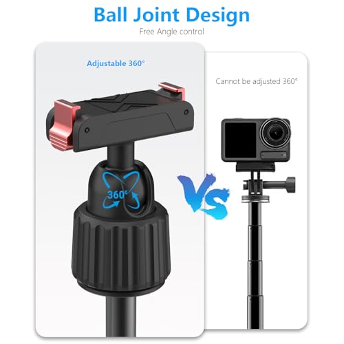 Image of Osmo Nano Selfie Stick Tripod Stand with Magnetic Quick Release Adapter, 360 Rotation Mini Extension Rod Handle Grip Monopod for DJI Nano Accessories