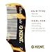 Kent A 81T TY X-Small Gentleman's Beard and Mustache Pocket Comb, Fine Toothed Pocket Size for Facial Hair Grooming and Styling. Saw-cut of Cellulose Acetate, Hand Polished. Hand-Made in England