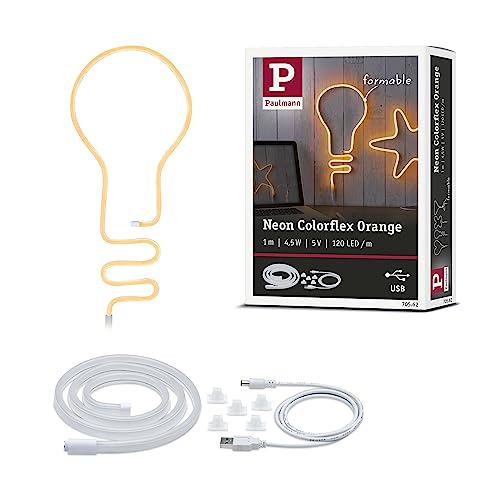 Paulmann 70562 Neon Colorflex LED Strip incl. 1x4.5 watts Light Strip Orange Pliable Light Plastic LED Strip