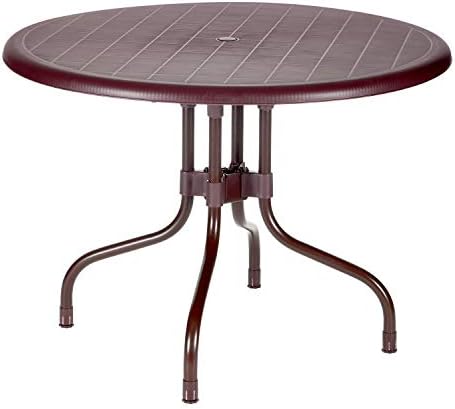 Supreme Cherry Plastic Dining Table (Globus Brown)