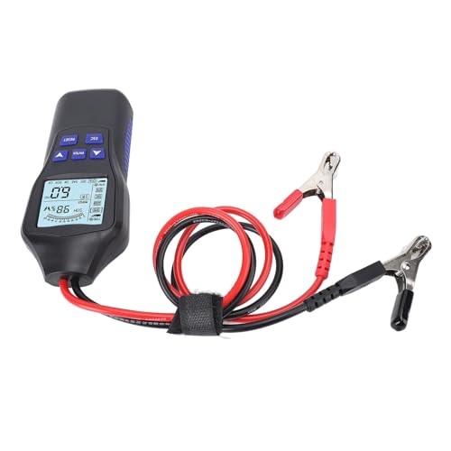 Qiilu Car Battery Tester 12V 24V Automotive Voltage Gauge for Cars, Trucks, Motorcycles, Boats - LCD Display and Alternator Testing