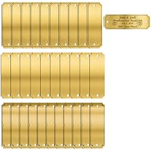 30 Pcs Name Plates Laser Engraved, Plaques Personalized Engraved, Solid Metal Plate, Name Plate for Desk, Personalized Plaque Blank, Custom Name Tag, Laser Engraving Blanks 1 X 3 Gold