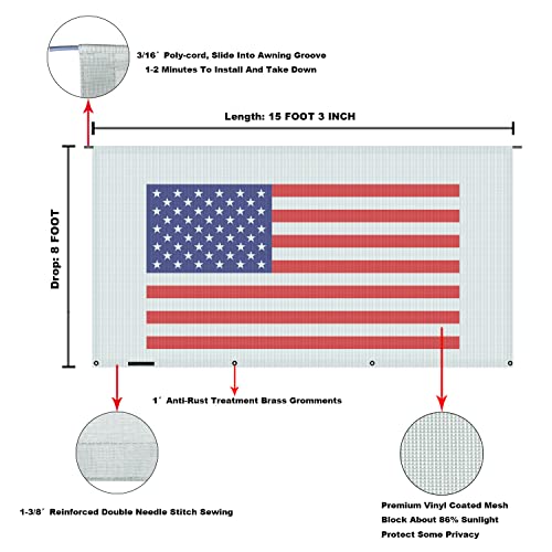 Image of RV Awning Mesh Sun Shade Screen for Motorhome Camper Trailer Sunshade