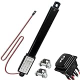 URANT Mini 12V 4'Stroke Electric Linear Actuator, 60N(13.4Lbs),Speed 15mm/s Linear Motion Actuator, Waterproof Linear Actuator with Waterproof Switch and Bracket,for Window Ppener,Robot (100mm)