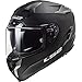 Produktbild LS2 FF327 Challenger Fiberglas Fullface Helm Motorrad Helm mit Doppelvisier Roller Motorradhelm Damen und Herren Integralhelm Mattschwarz XL (61-62cm)