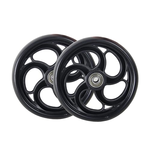 LHX 5-inch Wheelchair Accessories Front Wheel Front Wheel with Bearing Walker Solid Wheel Universal Wheel Wheelchair Replacement Vehicle with A Pair of Screws(8 inch)