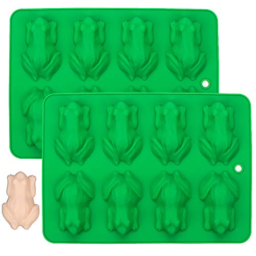 image for Webake Chocolate Molds Frog Candy Mold 2 Pack Silicone Molds For Jello