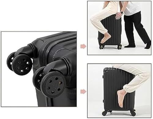 XZDEAIR Valise Rigide avec roulettes et Serrure à Combinaison de sécurité, Bagage à Main, boîtier de Chariot de Voyage Portable – vue 3