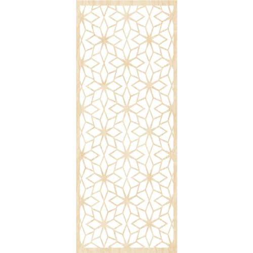 Image of 9 3 /8 inchW x 24 3 /8 inchH x 3 /8 inchT Lake Decorative Fretwork Wood Wall Panels, Birch
