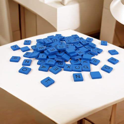 BuleVina 100 piezas letras de madera para juegos y manualidades miniatura 3