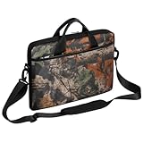 Forest Tree Camouflage Laptop Protective Case for Women Men,15.6 inch Messenger Shoulder Bags,Water Resistant Notebook Computer Bag Laptop Carrying Briefcase Sleeve Case