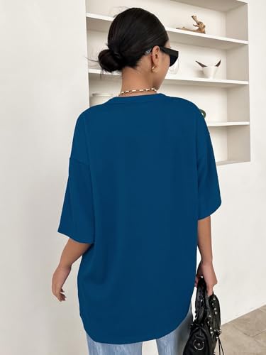 Image of Zilcon Women's Waffle Wool Knit Tops Dressy Business Casual T-Shirt Half Long Sleeve Fall Winter Summer Work Tops