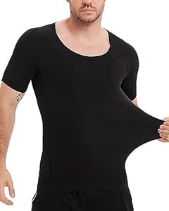 Podfan SD Herren-Kompressionsshirt Shapewear Schwarz