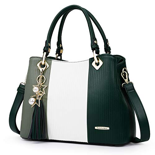 Image of Pomelo Best Purses and Handbags for Women with Multiple Pockets, Leather Top Handle Satchel Fashion Tote Shoulder Bags Ladies
