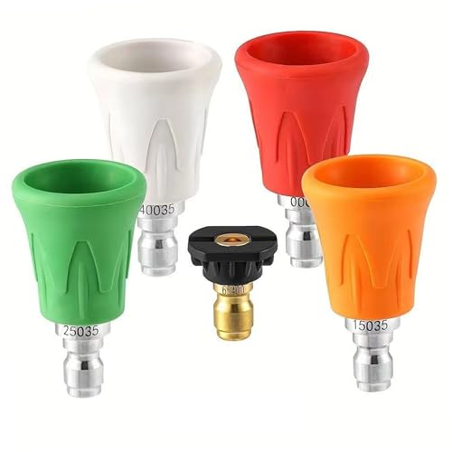 Puntas de boquilla para lavadora a presión con rociador de ventilador limpio y conexión rápida 1/4 2
