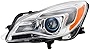 Carpart4u - [Halogen Headlights for Buick Regal 14-17 - OEM Style - Chrome / Clear Lens