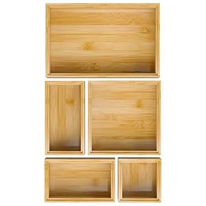 Bambloom Bambus Schubladen-Organizer 5er-Set
