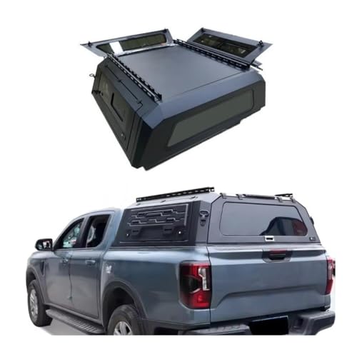 ATATKP Truck Topper Compatible for Toyota Tacoma 2016-2021 5ft Short Bed,Hardtop Aluminum Pickup Canopy,Lockable No-Drill Install ,All-Weather Overland Ready