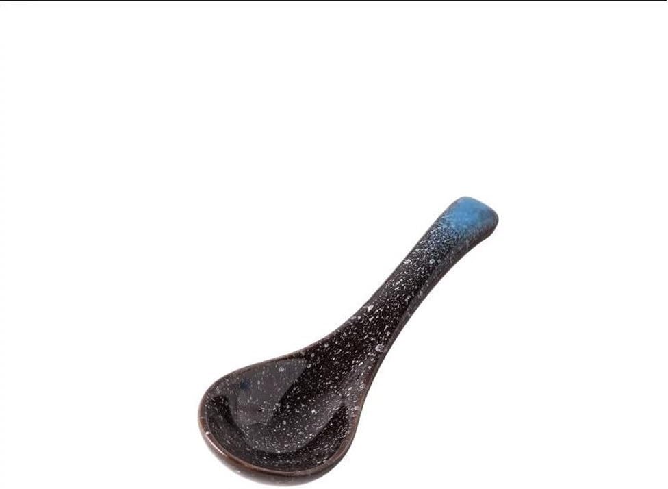Spoons,soup spoons,Spoons for Cooking Kitchen Small Spoon Tableware Retro Spoon Long Handle Rice Spoon Ceramic Large Spoon Household Spoon Dinner Spoon Teaspoons(Blue)