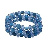 Jules D.Multi Rows Stackable Stretch Bracelet Colorful Shell Glass Boho Bracelets Trendy Costume Jew