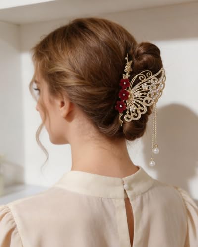 Pinza Mariposa de Metal KRLBZER para Mujeres, Accesorio Elegante para Uso Diario miniatura 4
